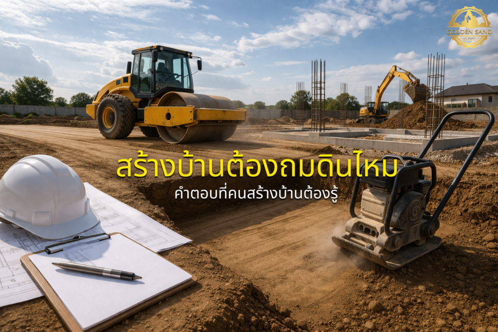 สร้างบ้านต้องถมดินไหม อธิบายเหตุผล ข้อดีของการถมดิน และระดับดินที่เหมาะสมก่อนเริ่มก่อสร้างบ้าน