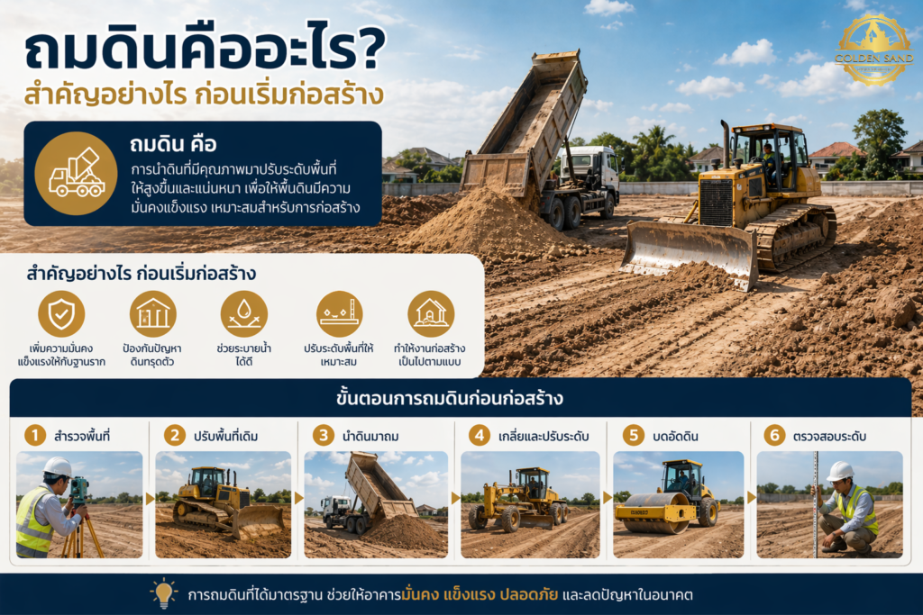 ถมดินคืออะไร สำคัญอย่างไร ก่อนเริ่มก่อสร้าง (1)
