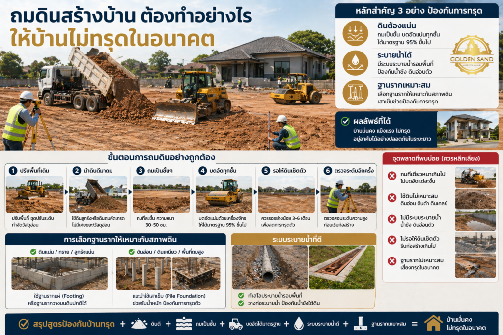 ถมดินสร้างบ้าน ต้องทำอย่างไร ให้บ้านไม่ทรุดในอนาคต (1)