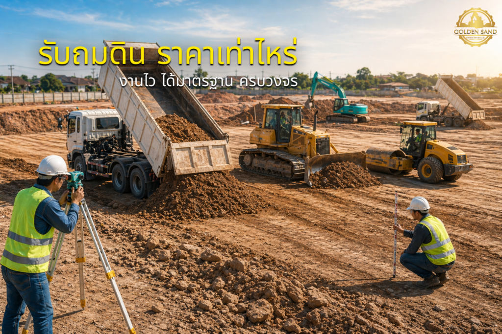 รับถมดิน ราคาเท่าไหร่ งานไว ได้มาตรฐาน ครบวงจร (1)