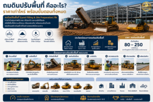 ถมดินปรับพื้นที่ คืออะไร ราคาเท่าไหร่ พร้อมขั้นตอนทั้งหมด